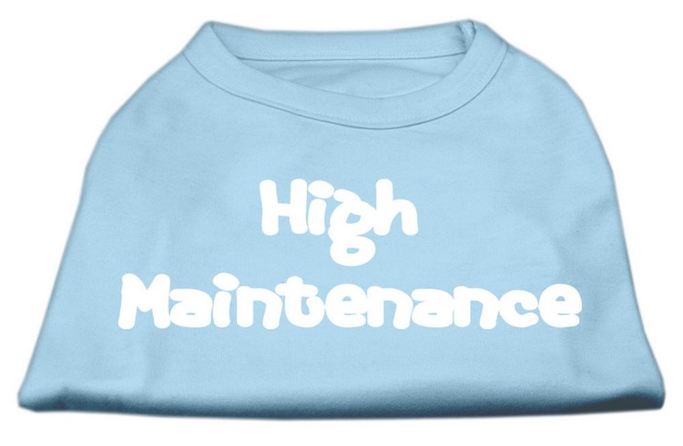 High Maintenance Screen Print Shirts Baby Blue XS