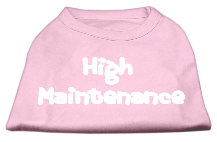 High Maintenance Screen Print Shirts Light Pink XL