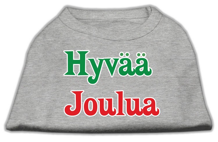 Hyvaa Joulua Screen Print Shirt Grey L