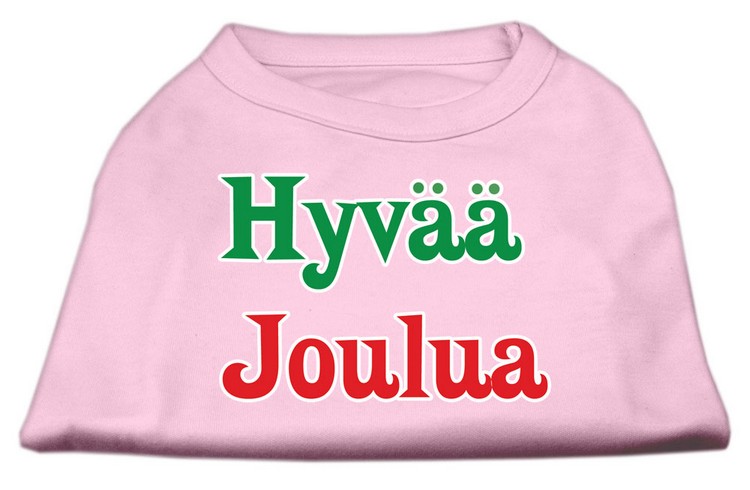 Hyvaa Joulua Screen Print Shirt Light Pink M