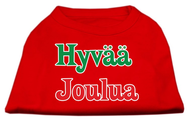 Hyvaa Joulua Screen Print Shirt Red XL