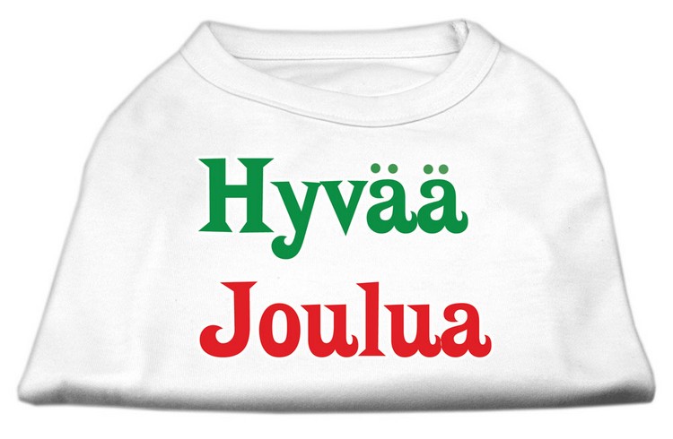 Hyvaa Joulua Screen Print Shirt White XXL