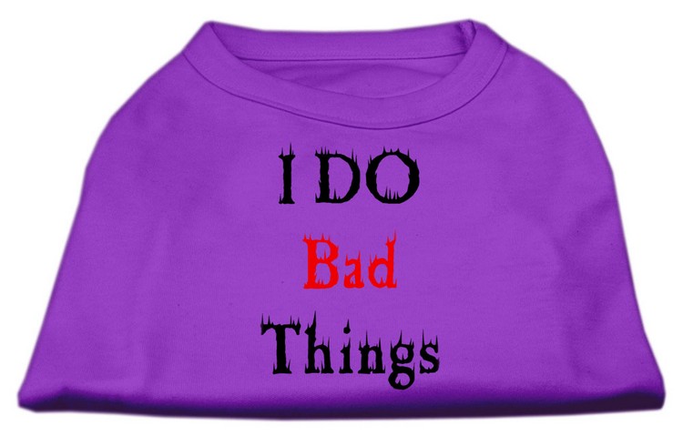 I Do Bad Things Screen Print Shirts Purple XS