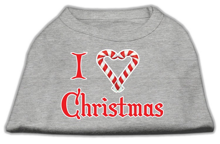 I Heart Christmas Screen Print Shirt Grey XS