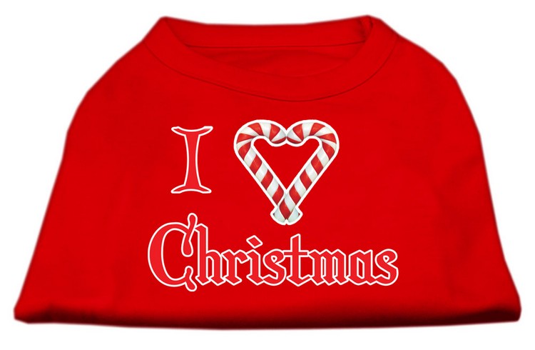 I Heart Christmas Screen Print Shirt Red XS