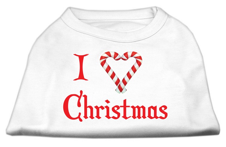 I Heart Christmas Screen Print Shirt White XS