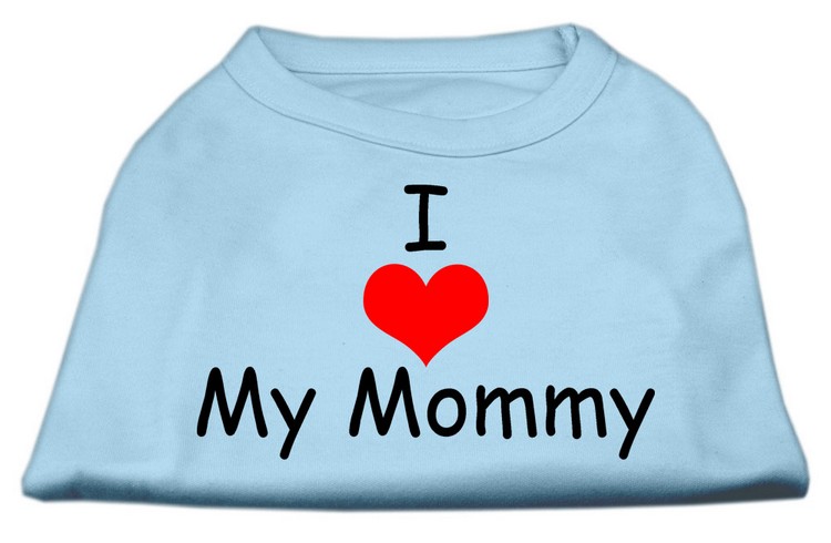 I Love My Mommy Screen Print Shirts Baby Blue XS