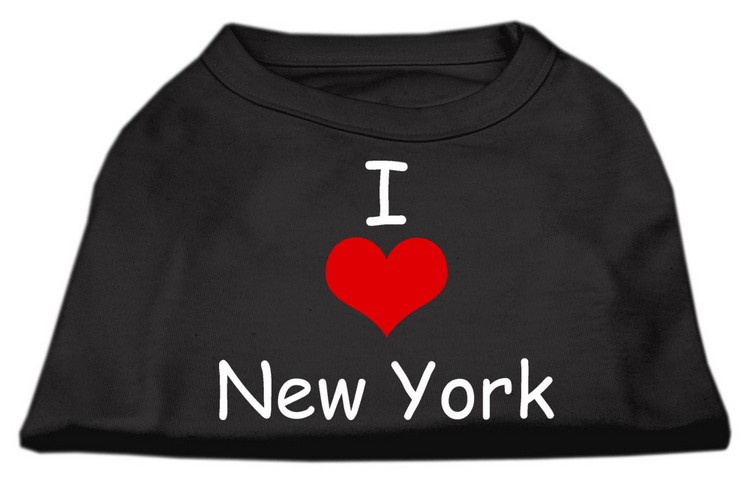 I Love New York Screen Print Shirts Black XS