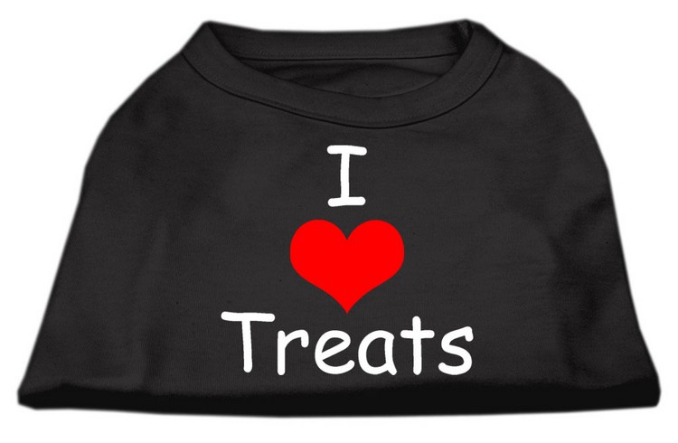 I Love Treats Screen Print Shirts Black XS