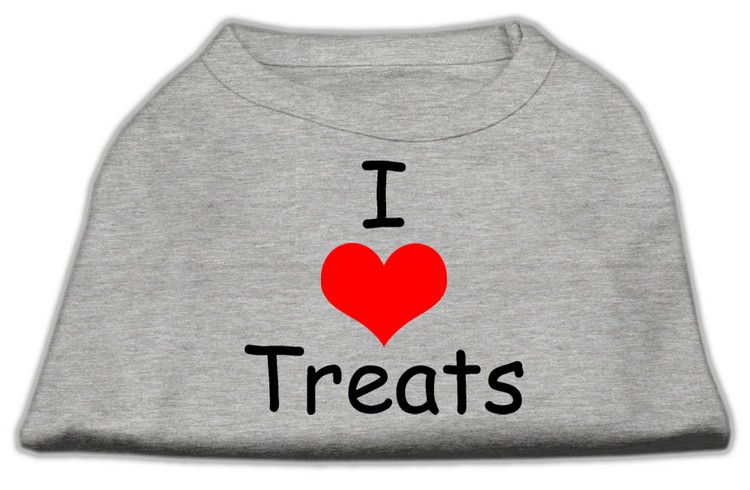 I Love Treats Screen Print Shirts Grey XS