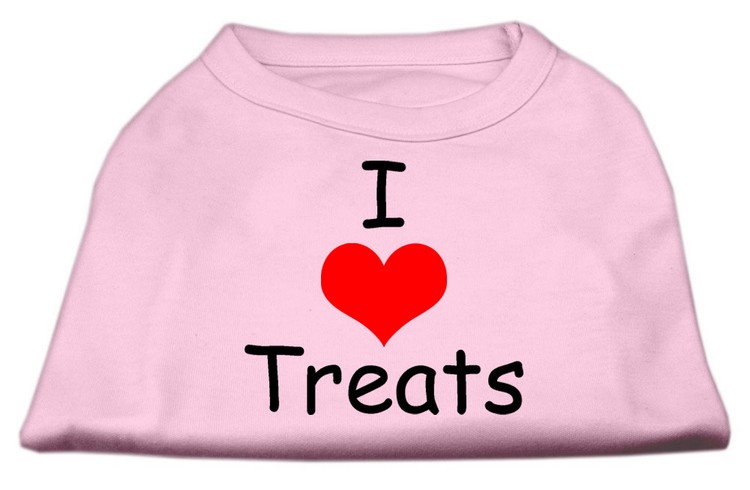 I Love Treats Screen Print Shirts Pink XS