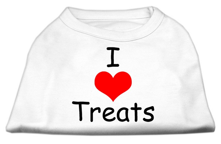 I Love Treats Screen Print Shirts White XS