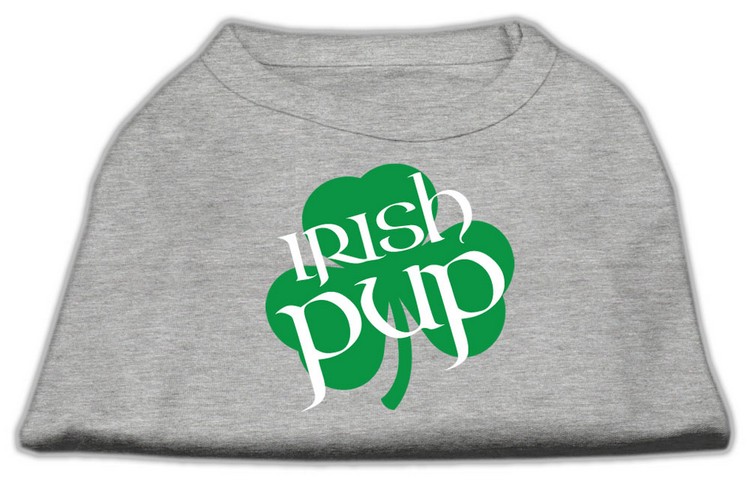 Irish Pup Screen Print Shirt Grey Med