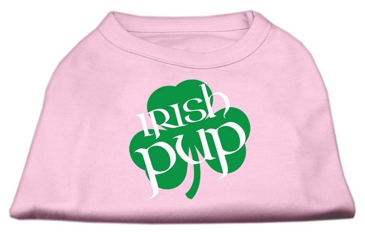 Irish Pup Screen Print Shirt Light Pink XXL