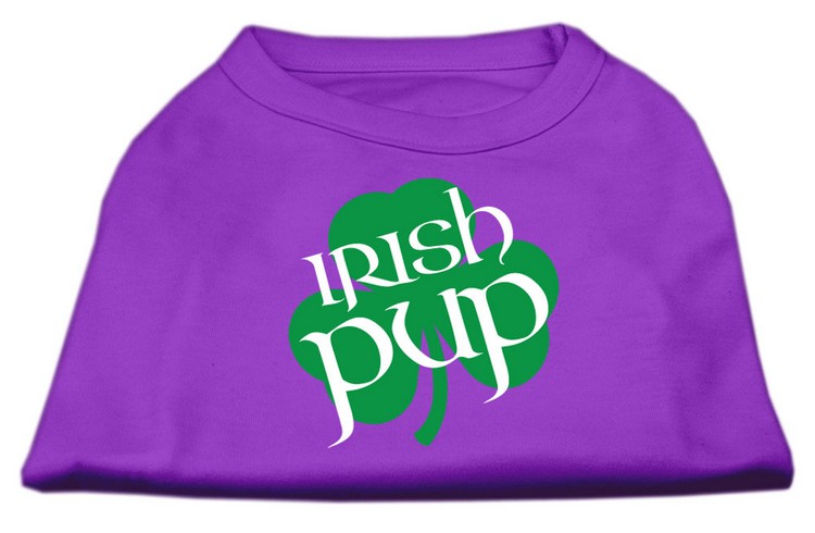 Irish Pup Screen Print Shirt Purple Med