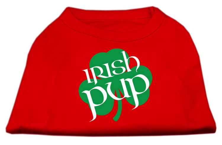 Irish Pup Screen Print Shirt Red XS