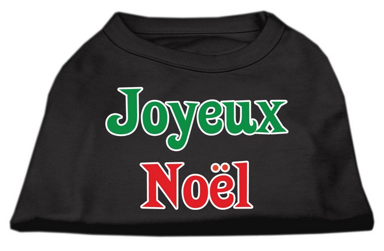 Joyeux Noel Screen Print Shirts Black XS