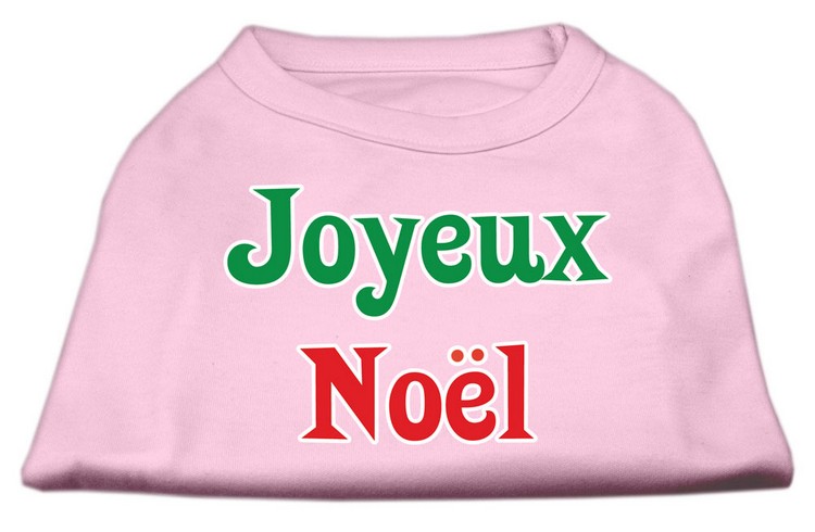 Joyeux Noel Screen Print Shirts Light Pink XS