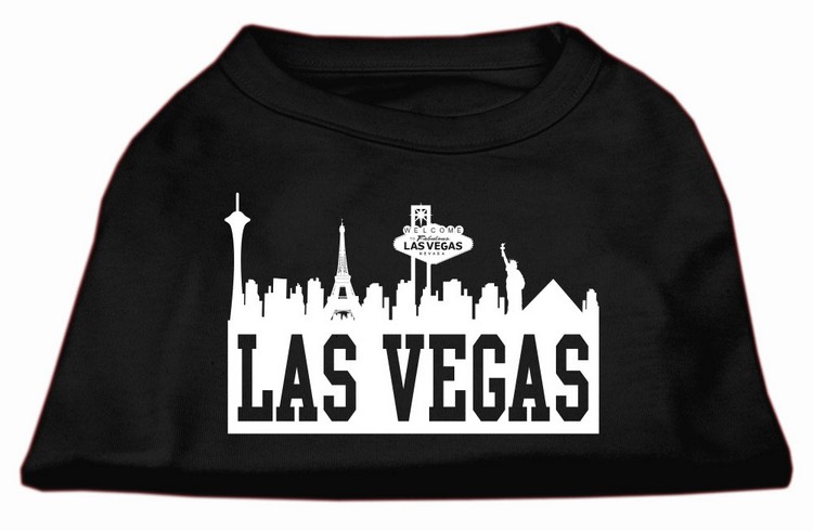 Las Vegas Skyline Screen Print Shirt Black XS