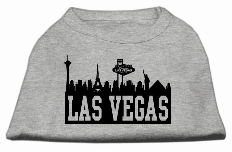 Las Vegas Skyline Screen Print Shirt Grey XS