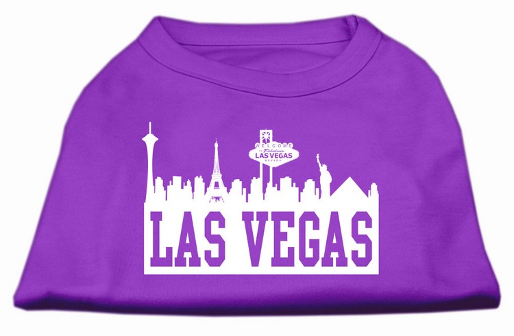 Las Vegas Skyline Screen Print Shirt Purple XS