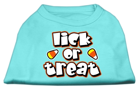 Lick Or Treat Screen Print Shirts Aqua XS