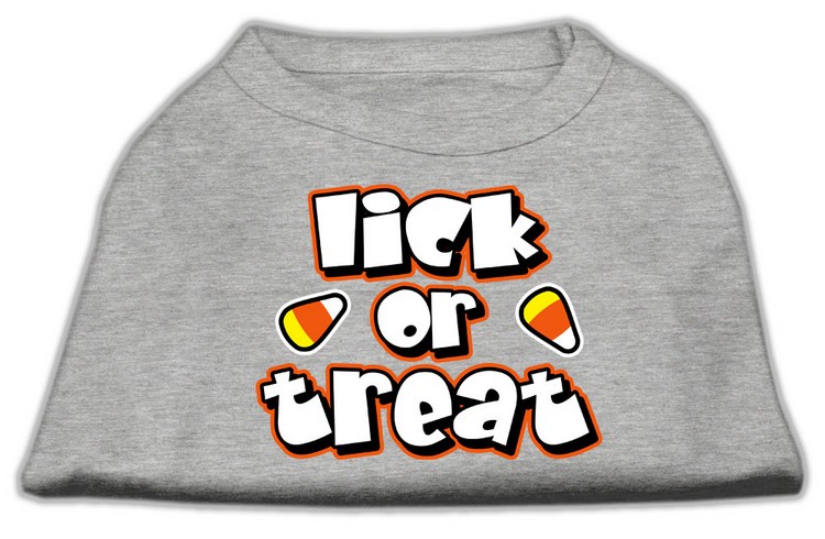 Lick Or Treat Screen Print Shirts Grey XL