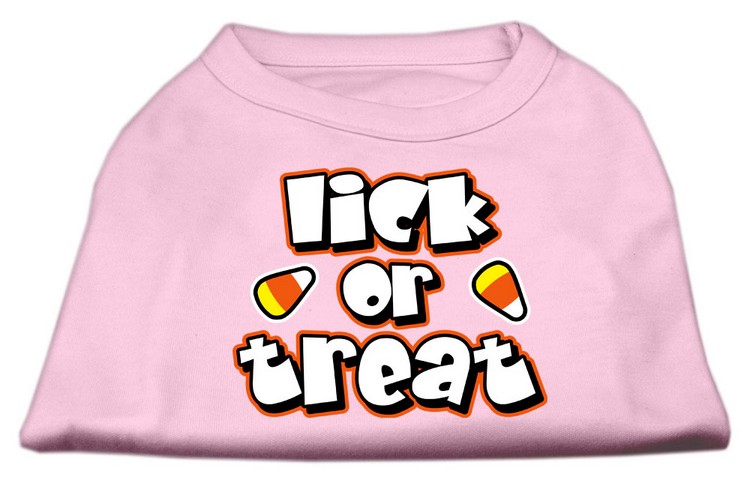 Lick Or Treat Screen Print Shirts Light Pink XS