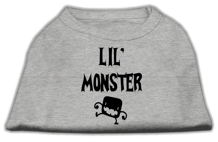 Lil Monster Screen Print Shirts Grey XS