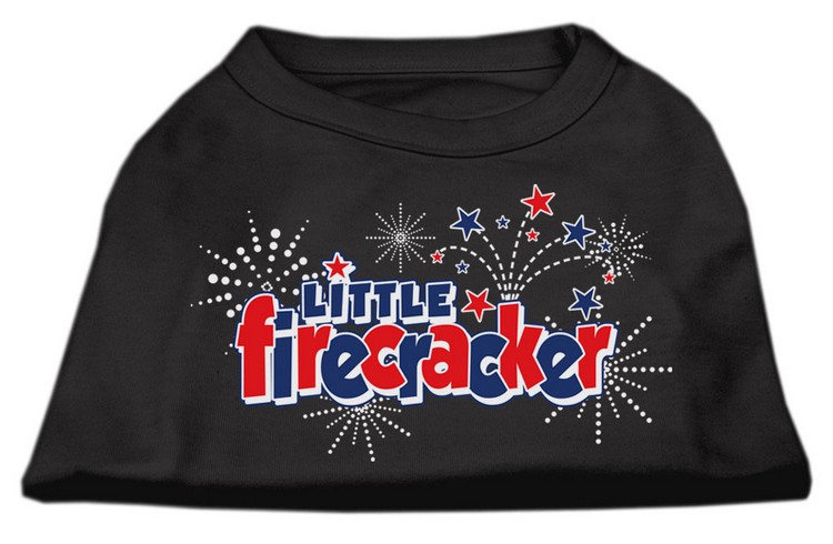 Little Firecracker Screen Print Shirts Black XS