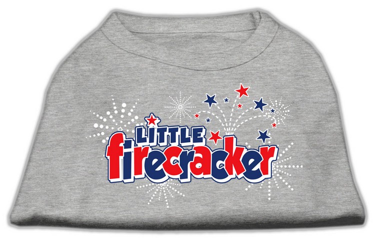 Little Firecracker Screen Print Shirts Grey XS