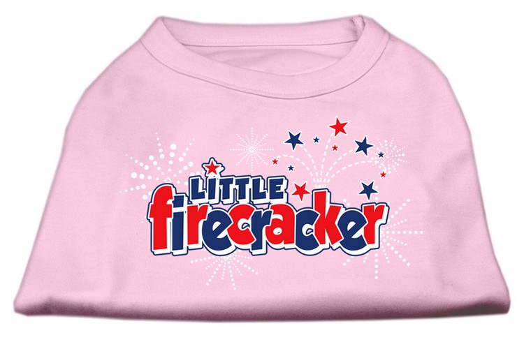 Little Firecracker Screen Print Shirts Light Pink XS