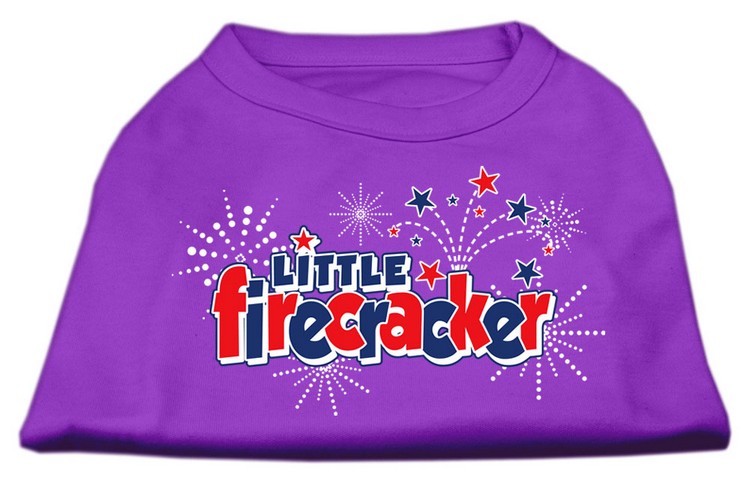 Little Firecracker Screen Print Shirts Purple XS