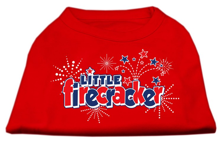 Little Firecracker Screen Print Shirts Red XS