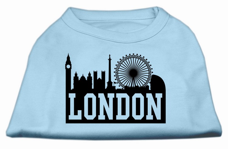 London Skyline Screen Print Shirt Baby Blue XXL