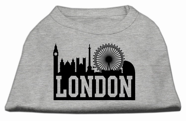 London Skyline Screen Print Shirt Grey XS