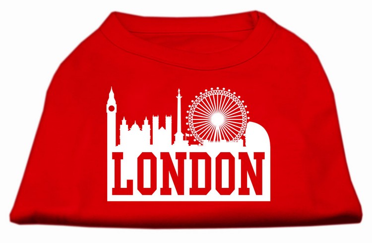 London Skyline Screen Print Shirt Red XS