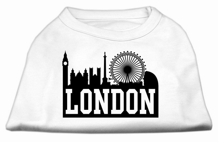 London Skyline Screen Print Shirt White XXXL