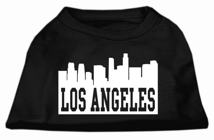 Los Angeles Skyline Screen Print Shirt Black XXL