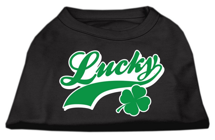 Lucky Swoosh Screen Print Shirt Black XS