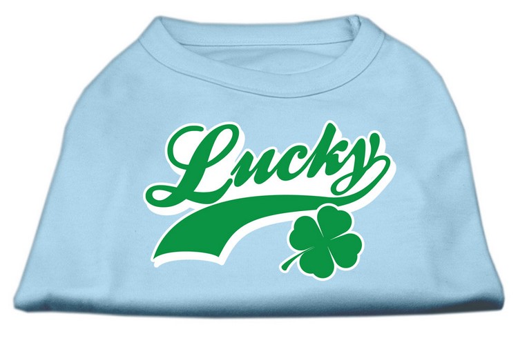 Lucky Swoosh Screen Print Shirt Baby Blue XS