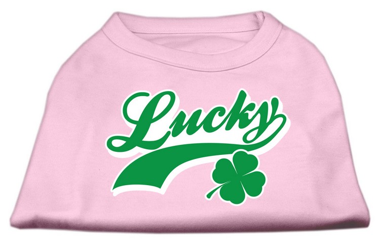 Lucky Swoosh Screen Print Shirt Light Pink XS