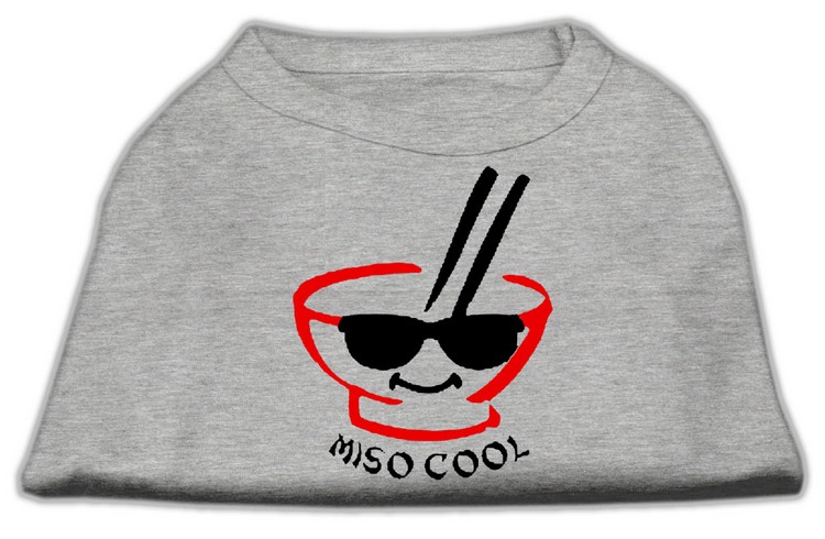 Miso Cool Screen Print Shirts Grey XS