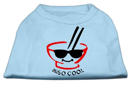 Miso Cool Screen Print Shirts Baby Blue XS