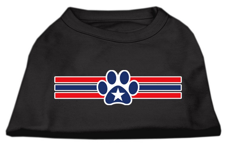 Patriotic Star Paw Screen Print Shirts Black XXL