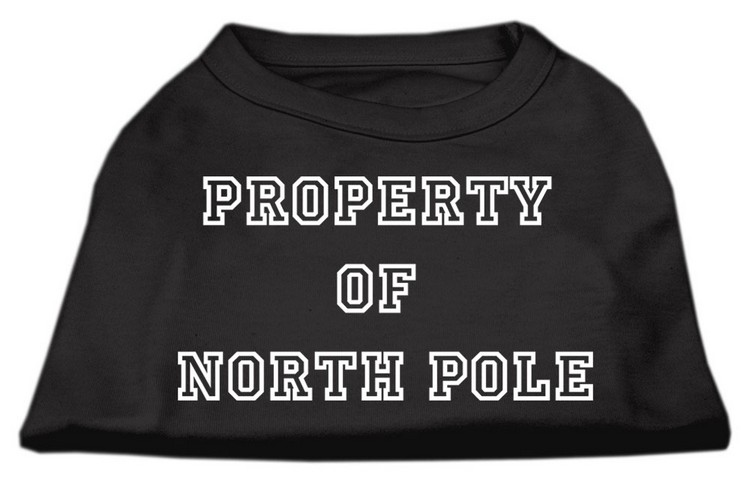 Property of North Pole Screen Print Shirts Black XL