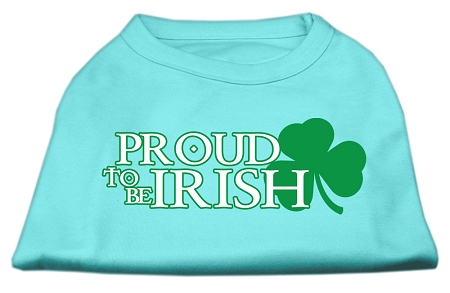 Proud to be Irish Screen Print Shirt Aqua Lg