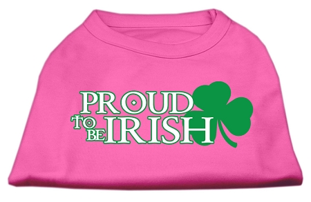 Proud to be Irish Screen Print Shirt Bright Pink XL