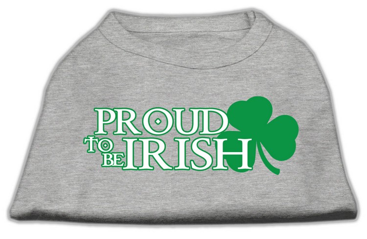 Proud to be Irish Screen Print Shirt Grey XS