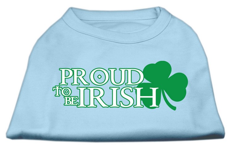 Proud to be Irish Screen Print Shirt Baby Blue XS